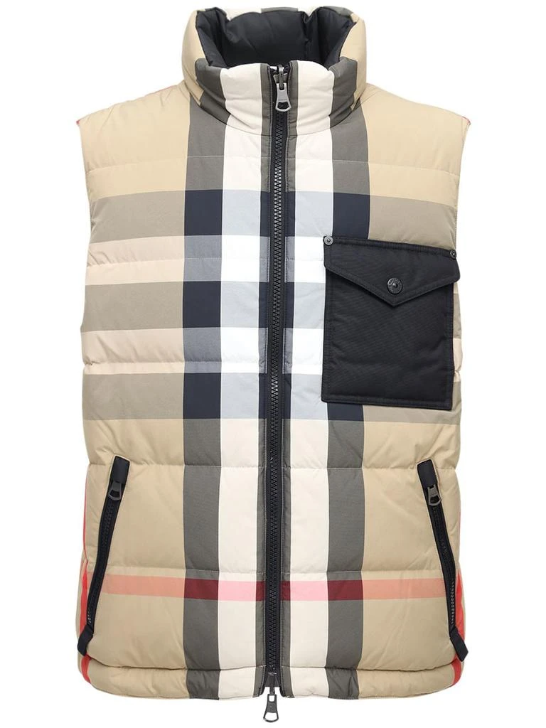 商品Burberry|Romford Check Print Tech Down Vest,价格¥12614,第1张图片