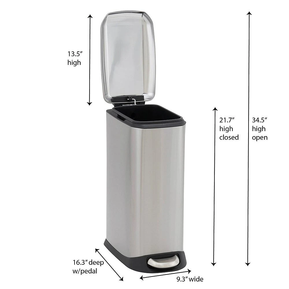 商品Household Essentials|Design Trend 20L Capri Narrow Step Trash Bin,价格¥1794,第5张图片详细描述