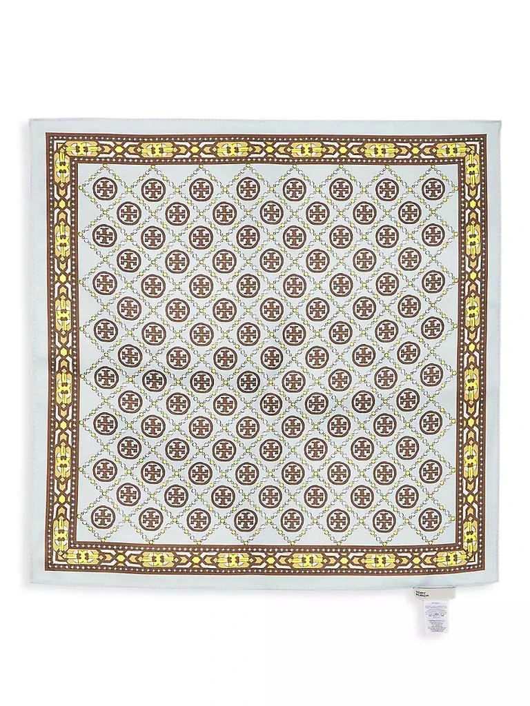 商品Tory Burch|Deco T Monogram Silk Twill Scarf,价格¥778,第3张图片详细描述