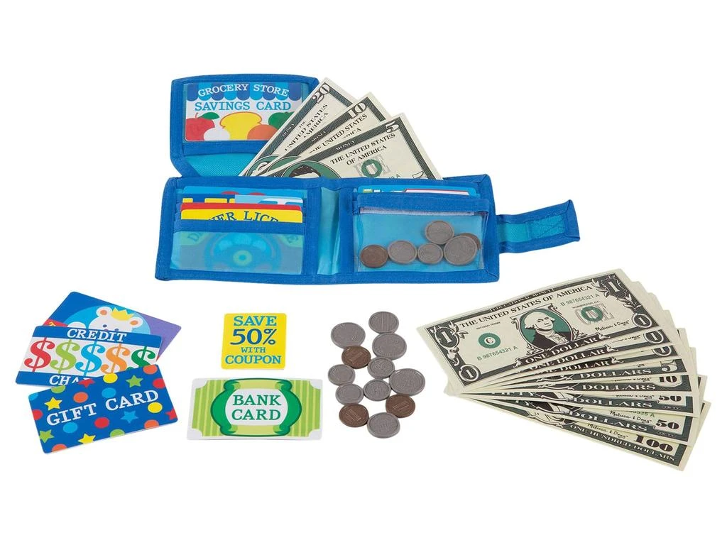 商品Melissa & Doug|Pretend to Spend Wallet and Play Money,价格¥105,第1张图片