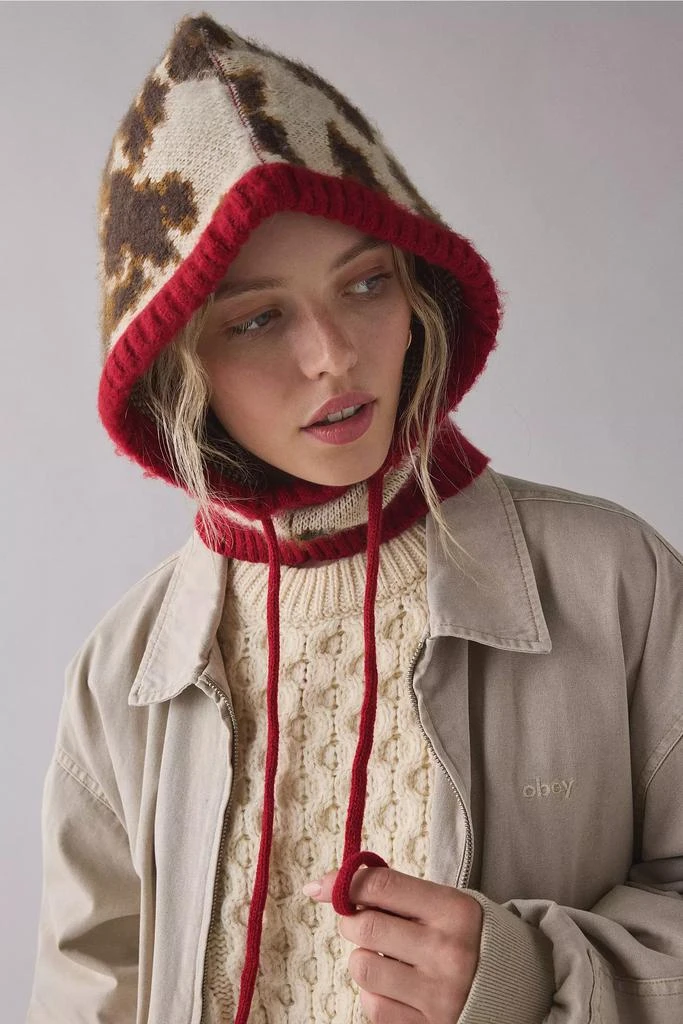 商品Urban Outfitters|Cow Print Balaclava Hood,价格¥223,第1张图片