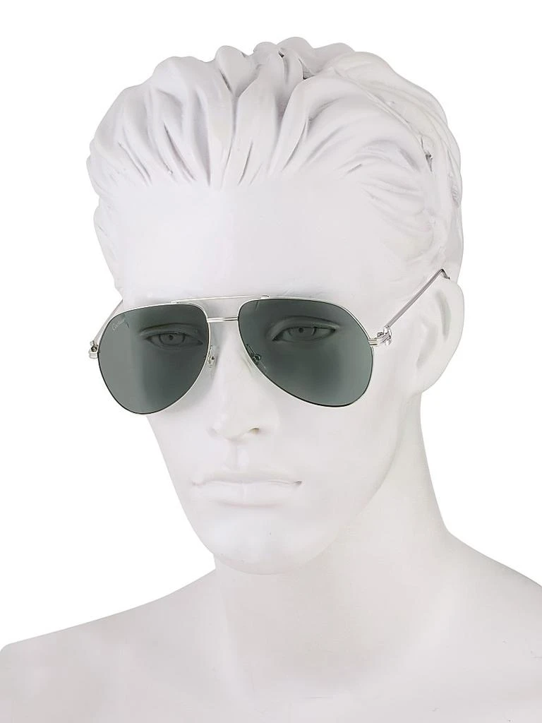 商品Cartier|60MM Metal Aviator Sunglasses,价格¥9538,第4张图片详细描述