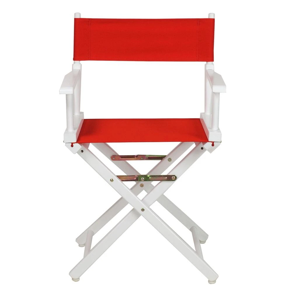 商品Casual Home|18" Director's Chair White Frame-Red Canvas,价格¥687,第1张图片