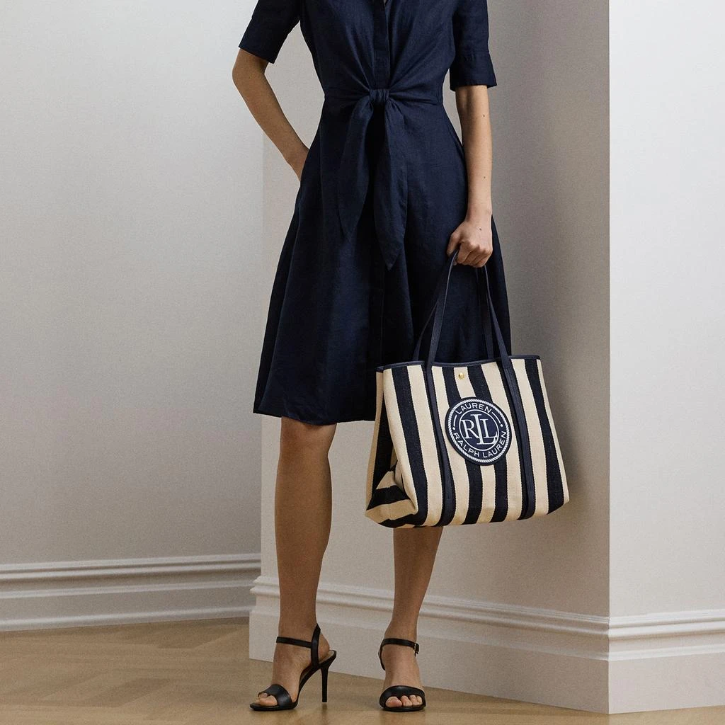商品Ralph Lauren|Emerie Herringbone Cotton Twill Extra Large Tote Bag,价格¥1911,第2张图片详细描述