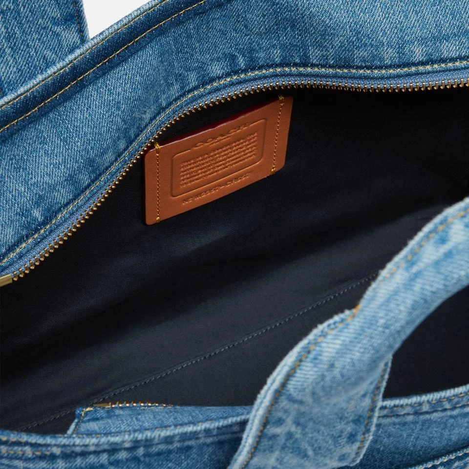 商品Coach|女式 牛仔布工装徽标刺绣 托特包 尺寸：13 1/2" (L) x 10" (H) x 6 1/4" (W),价格¥1884,第4张图片详细描述