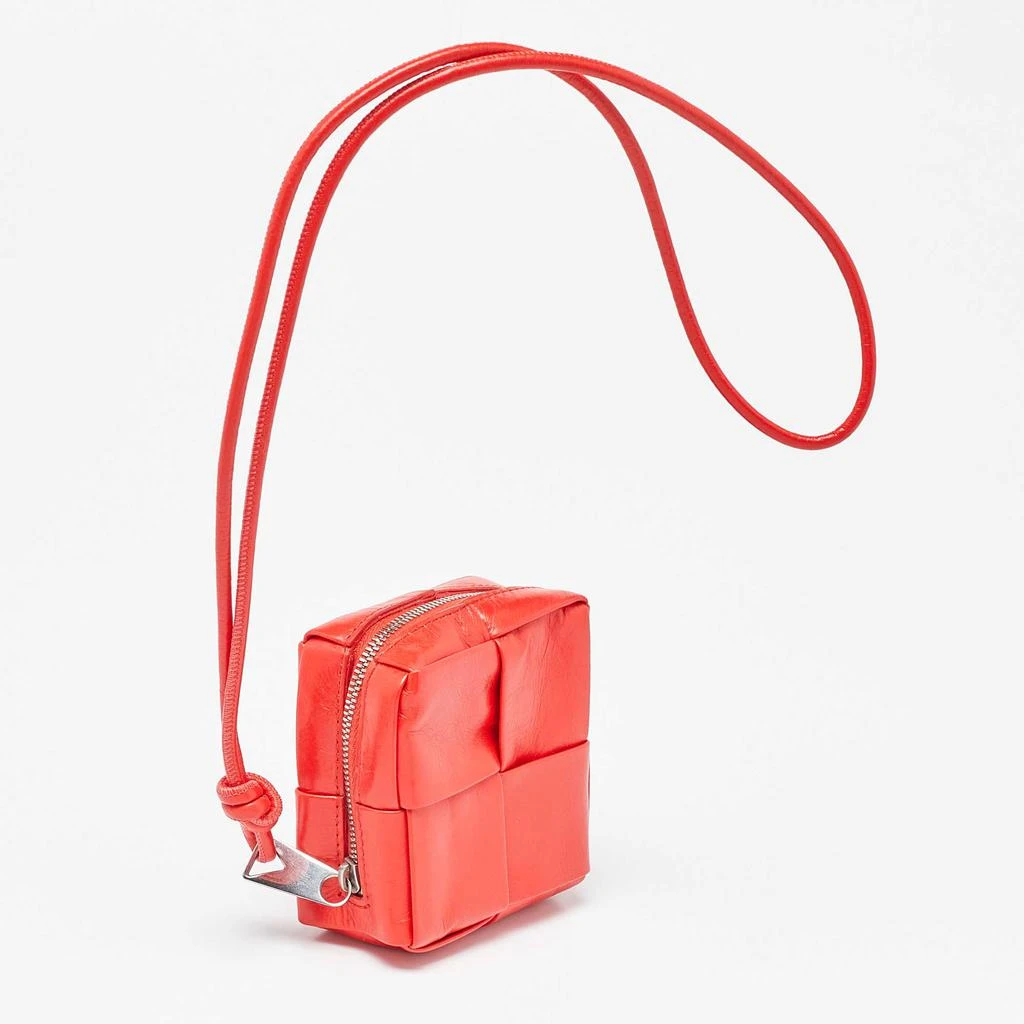 商品[二手商品] Bottega Veneta|Bottega Veneta Red Leather Zip Coin Purse,价格¥3183,第3张图片详细描述