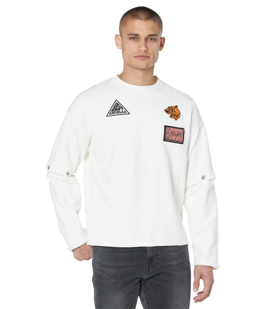 商品Just Cavalli|Sweatshirt with Just Code and Logo Patches,价格¥1317,第1张图片
