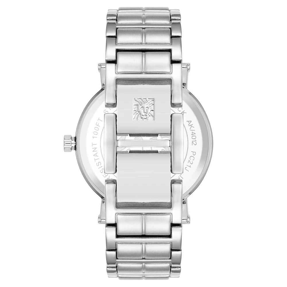 商品Anne Klein|Women's Three-Hand Quartz Round Silver-Tone Alloy Bracelet Watch, 36mm,价格¥446,第3张图片详细描述