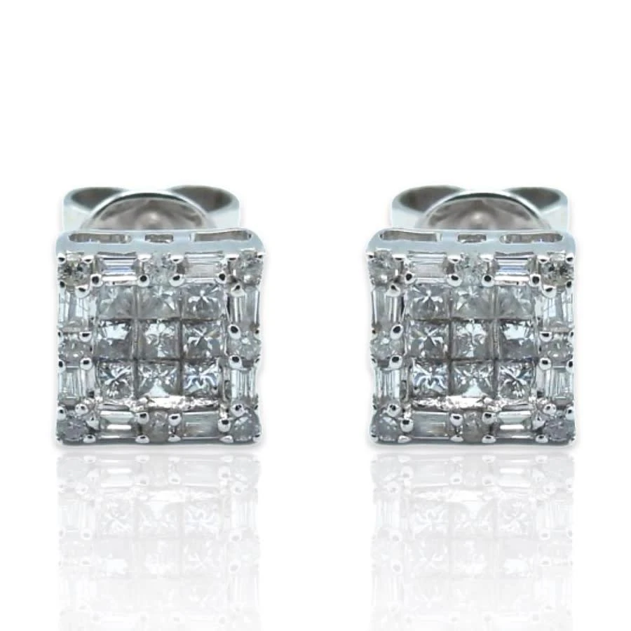商品Tresorra|18K White Gold Diamond Stud Earrings,价格¥5310,第1张图片