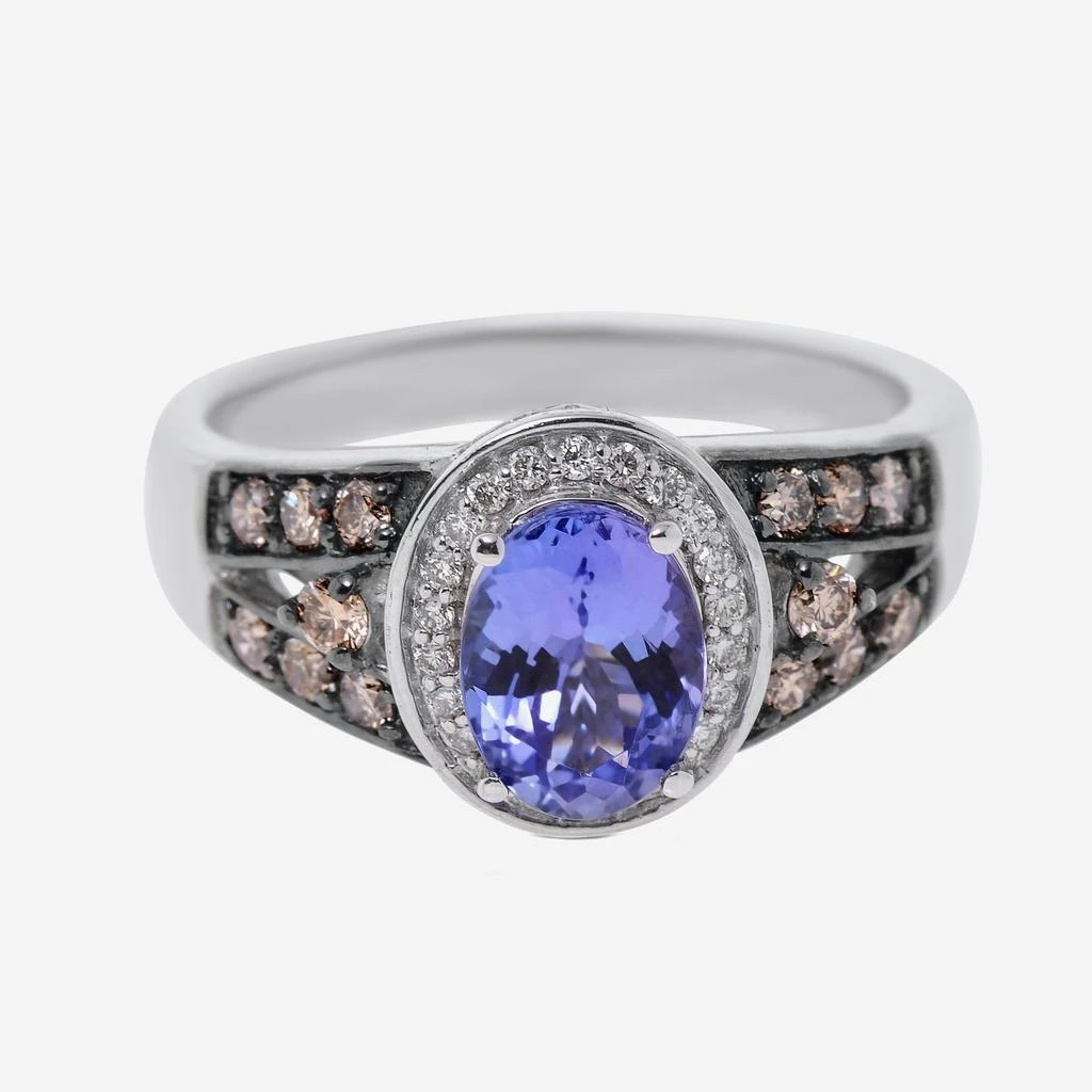 商品Le Vian|Le Vian 14K White Gold, Tanzanite, Chocolate And Vanilla Diamond 0.45ct. Tw. Band Ring Sz 7 SUWA1,价格¥7693,第1张图片