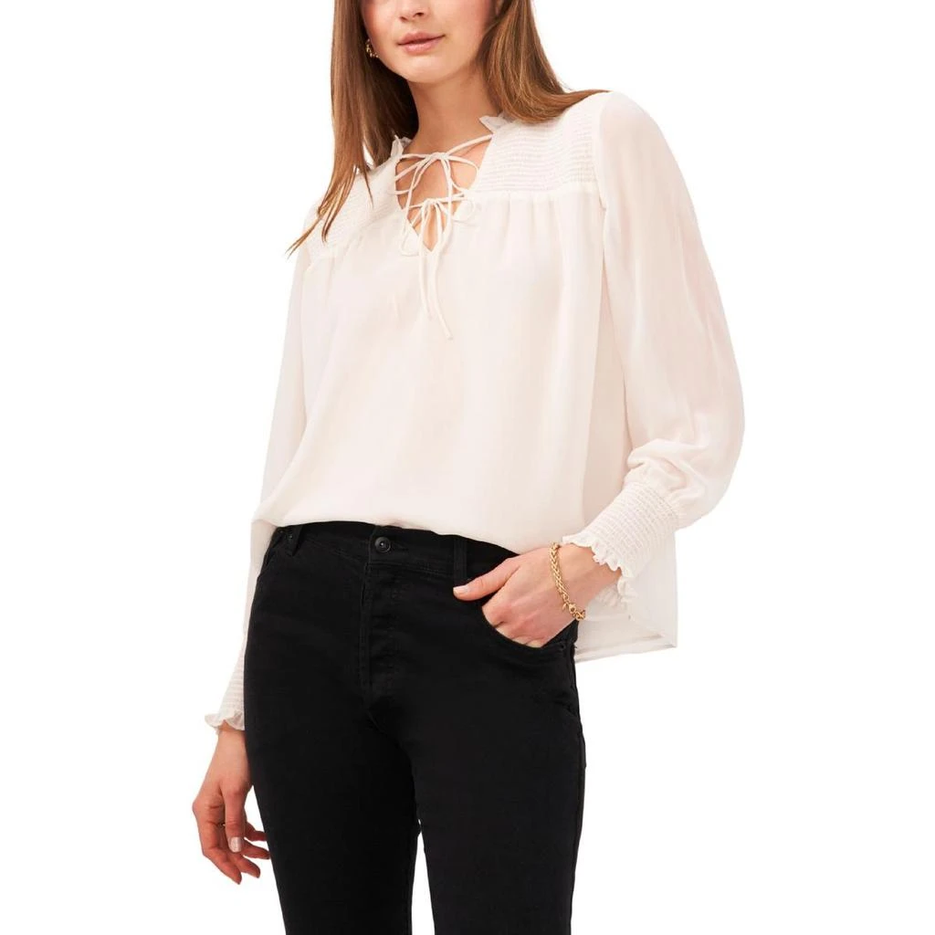 商品1. State|1.State Womens Smocked Puff Sleeve Blouse,价格¥54,第1张图片