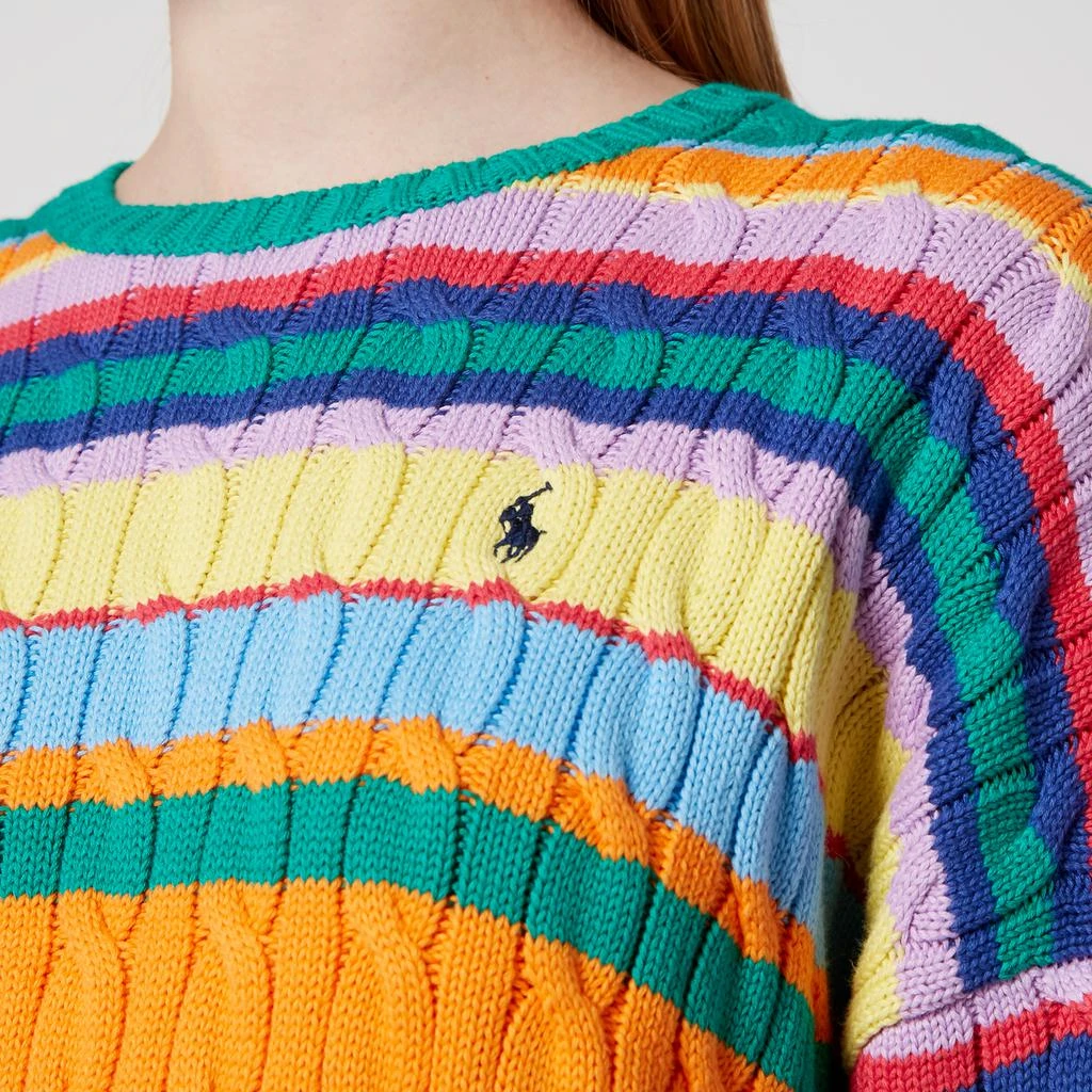 商品Ralph Lauren|Polo Ralph Lauren Striped Cable-Knit Cotton Long Sleeve Pullover,价格¥2004,第4张图片详细描述