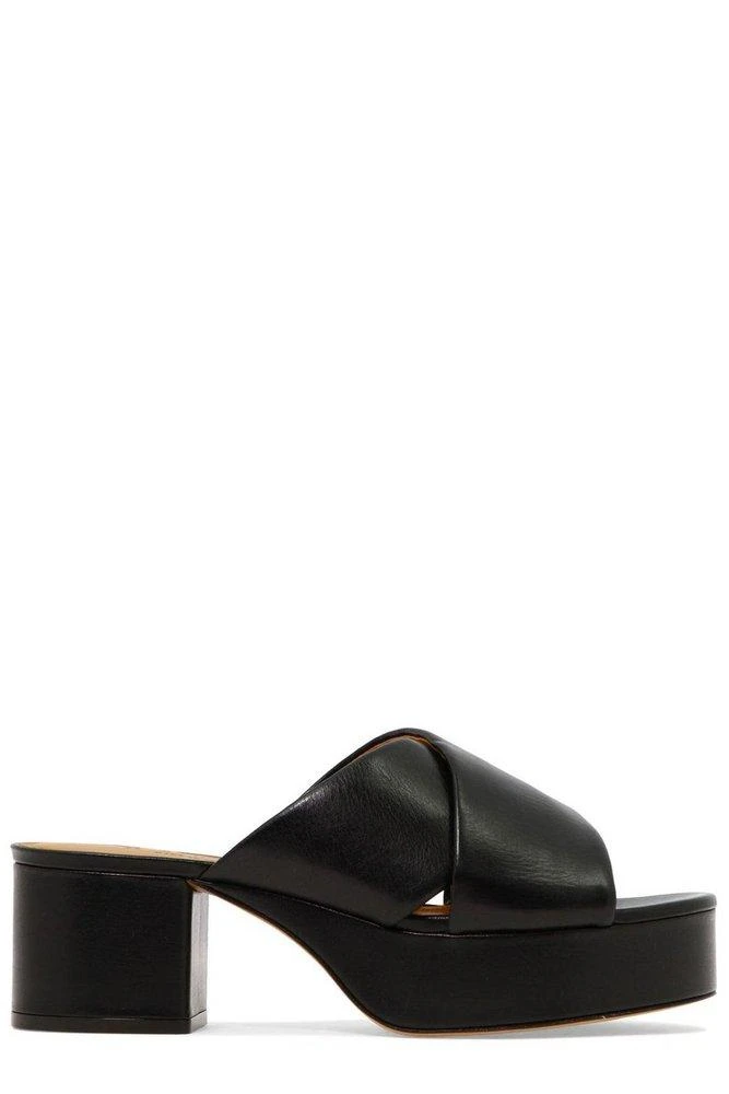 商品Marni|Marni Crossover-Strap Slip-On Heeled Sandals,价格¥3603,第1张图片