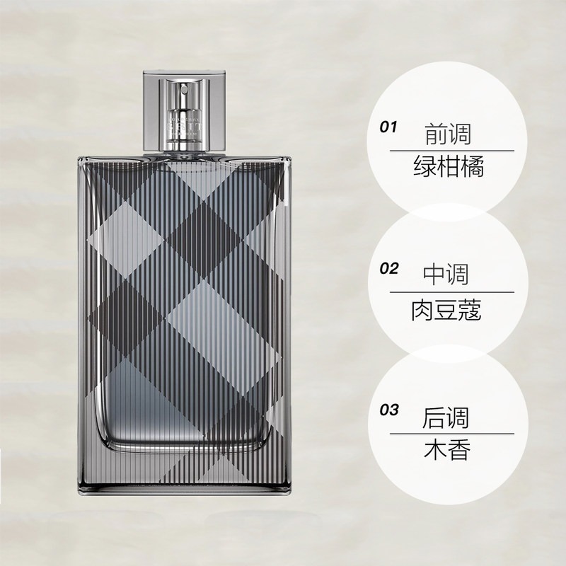 Burberry博柏利英伦风格男士香水 EDT淡香水50ml 50ml商品第3张图片规格展示