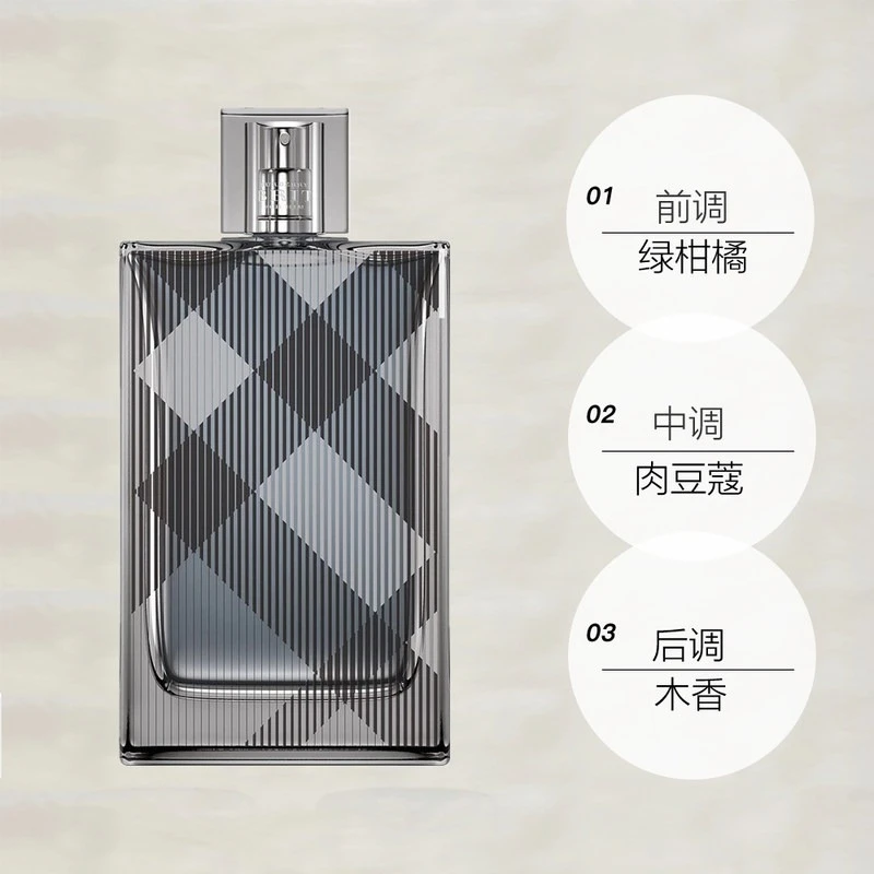 Burberry博柏利英伦风格男士香水 EDT淡香水50ml 50ml 商品