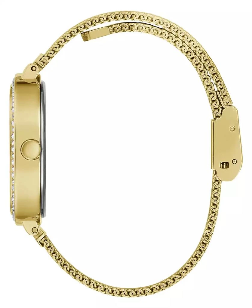 商品GUESS|Women's Gold-Tone Stainless Steel Mesh Bracelet Watch 32mm,价格¥1149,第2张图片详细描述