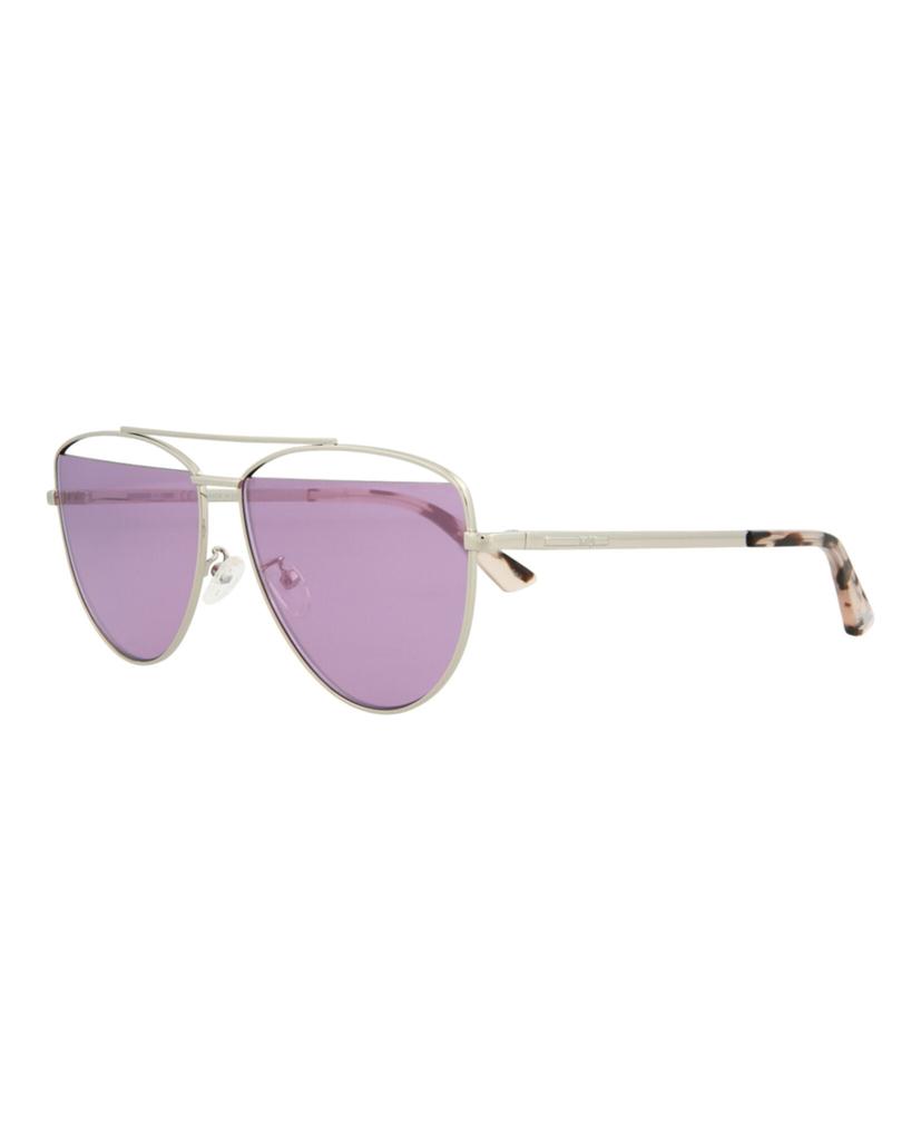 McQ Alexander McQueen Aviator-Style Metal Sunglasses商品第2张图片规格展示
