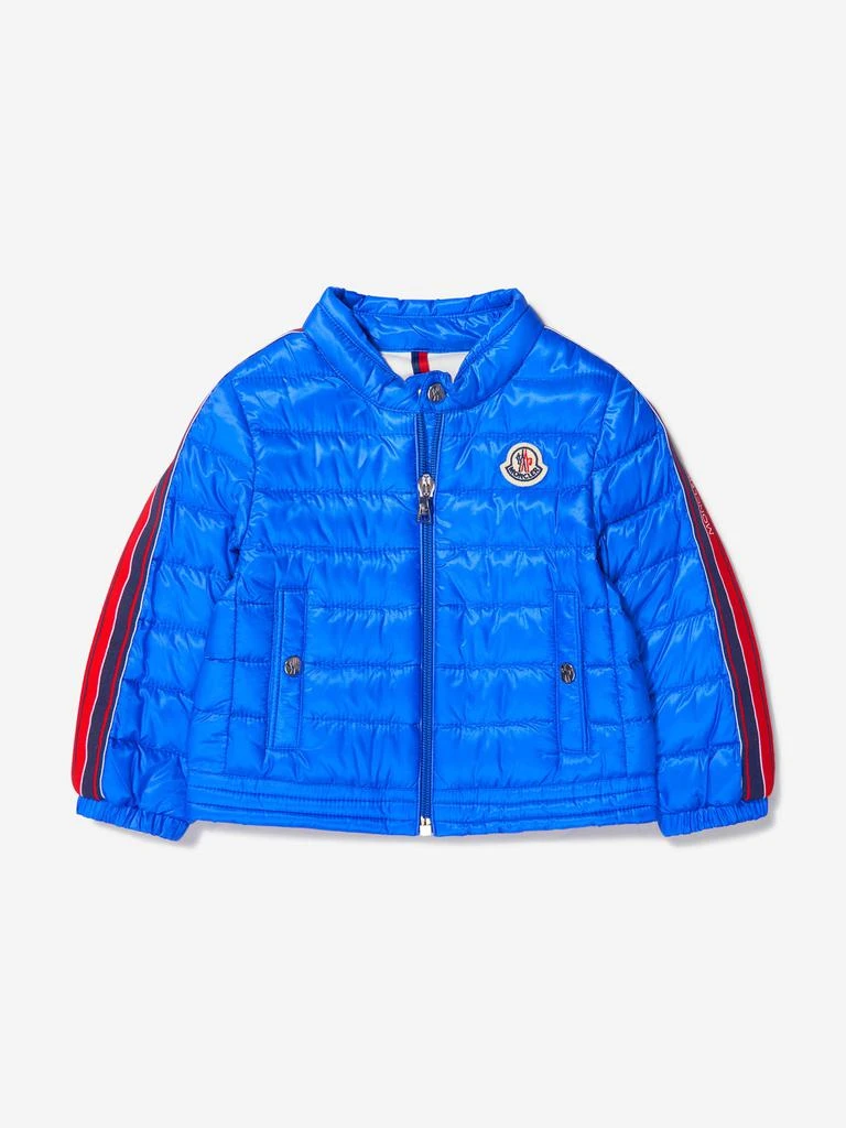 商品Moncler|Moncler Blue Baby Boys Down Padded Anderm Biker Jacket,价格¥1441,第1张图片