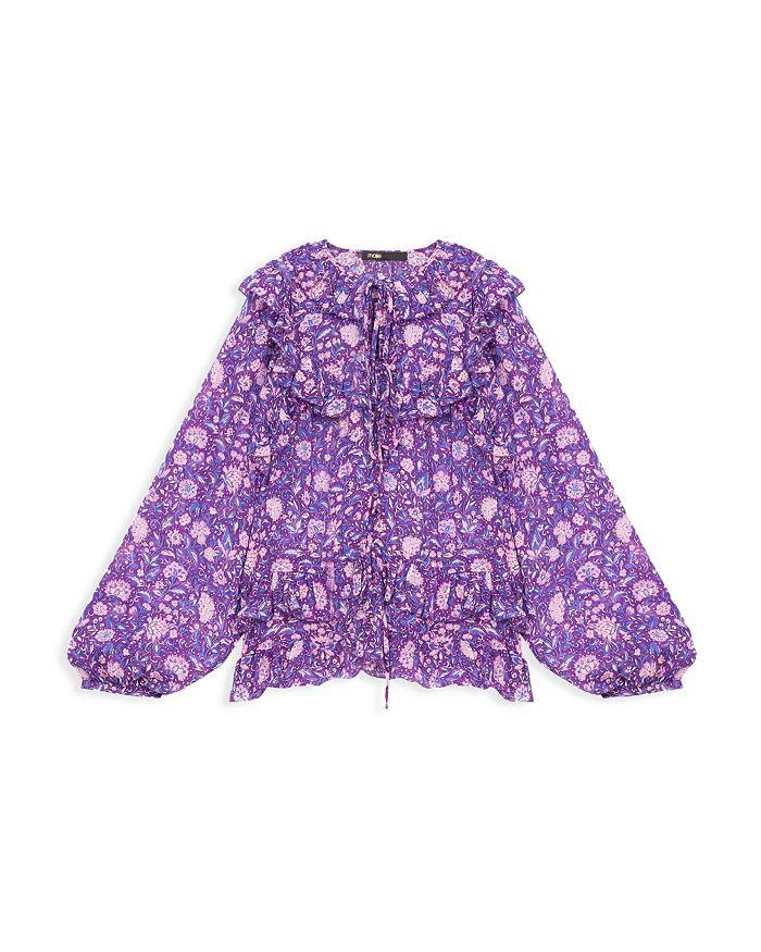 商品Maje|Loleta Dahlia Printed Top,价格¥1296,第4张图片详细描述