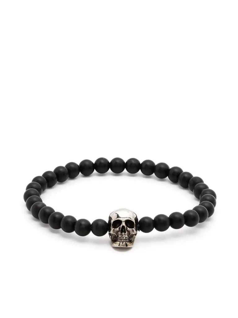 商品Alexander McQueen|Skull Bracelet With Black Pearls,价格¥2031,第1张图片