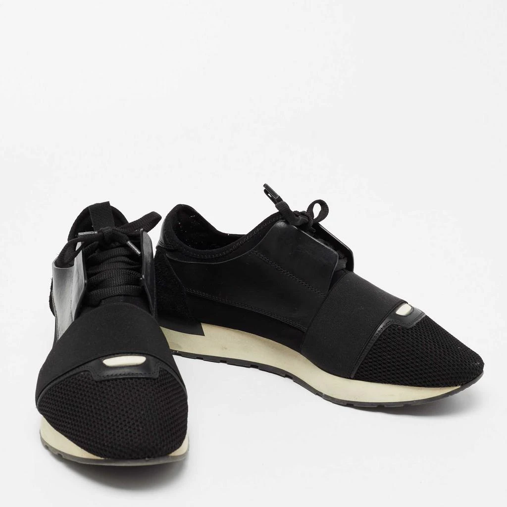 商品[二手商品] Balenciaga|Balenciaga Black Leather And Mesh Runner Sneakers Size 40,价格¥1433,第4张图片详细描述