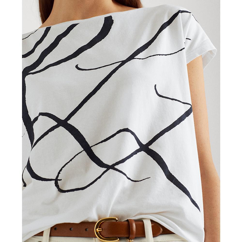 商品Ralph Lauren|Logo-Print Short-Sleeve Top,价格¥306,第5张图片详细描述