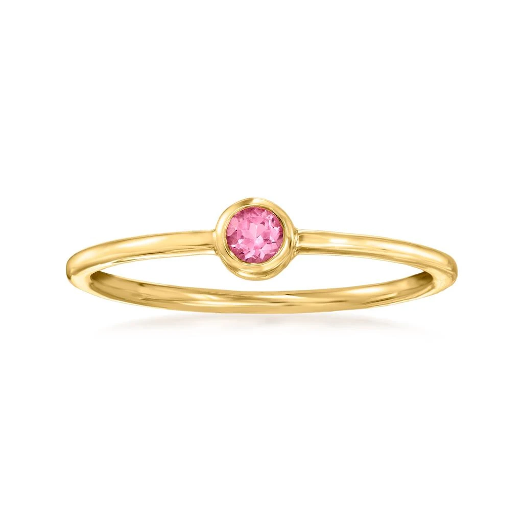 商品RS Pure|RS Pure by Ross-Simons Pink Topaz Ring in 14kt Yellow Gold,价格¥1141,第1张图片