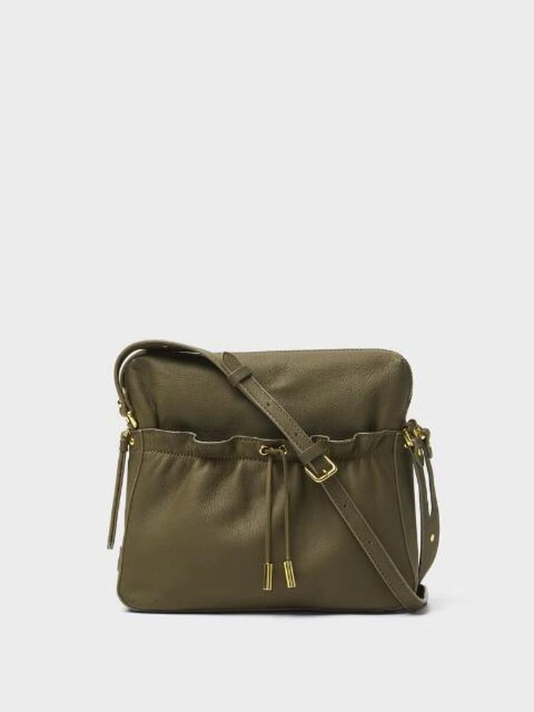 商品DKNY|Ruched Leather Small Crossbody,价格¥979,第1张图片
