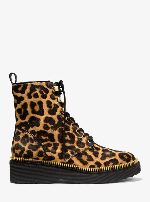 商品Michael Kors|Haskell Leopard Calf Hair Combat Boot,价格¥461,第2张图片详细描述