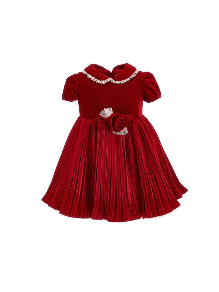 商品MONNALISA|Monnalisa Short-Sleeved Flared Dress,价格¥1366,第1张图片