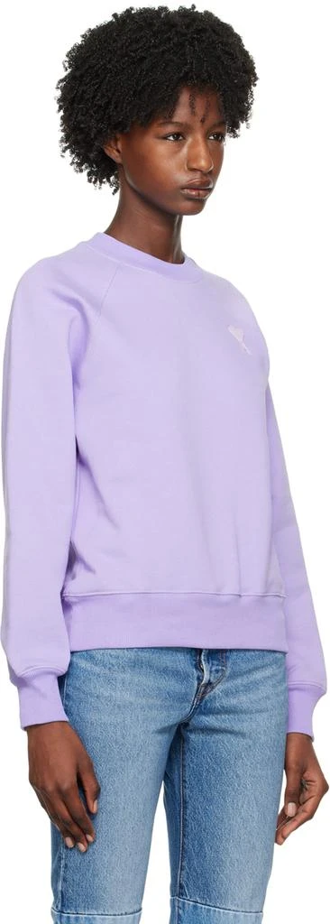 商品AMI|SSENSE Exclusive Purple Ami de Cœur Sweatshirt,价格¥2467,第2张图片详细描述