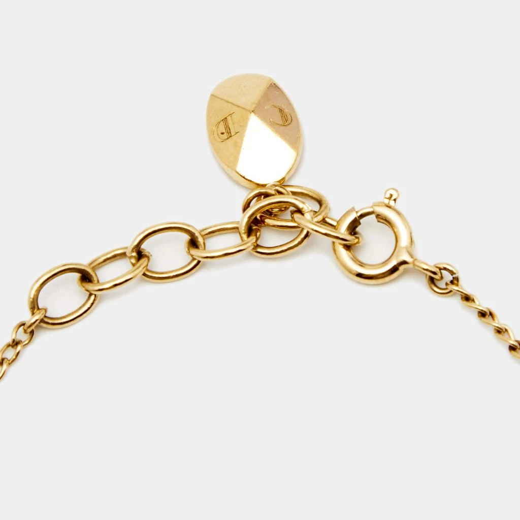 商品[二手商品] Dior|Dior Vintage Gold Tone Crystal Bow Charm Bracelet,价格¥2748,第4张图片详细描述