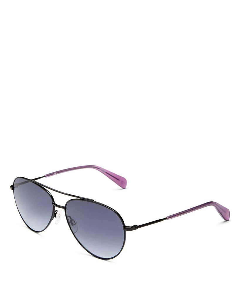 商品Rag & Bone|Brow Bar Aviator Sunglasses, 58mm,价格¥1612,第1张图片
