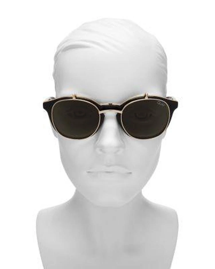 商品Quay|Women's Penny Royal Oval Flip-Up Sunglasses, 47mm,价格¥484,第2张图片详细描述