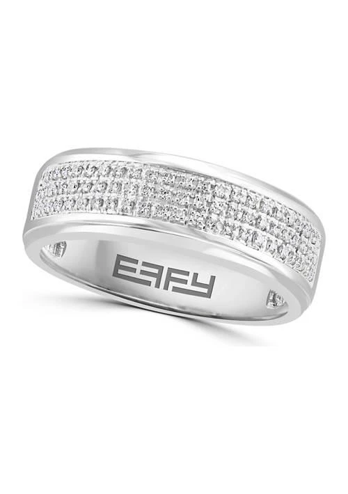 商品Effy|Mens 1 3 Ct. T.w. Diamond Ring In Sterling Silver,价格¥3416,第1张图片