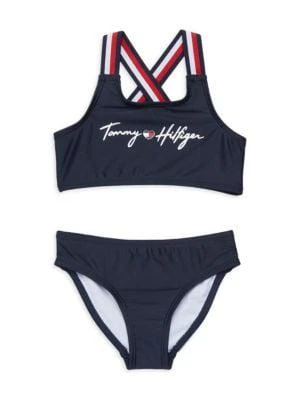 商品Tommy Hilfiger|​Little Girl’s 2-Piece Global Bikini Set,价格¥79,第1张图片