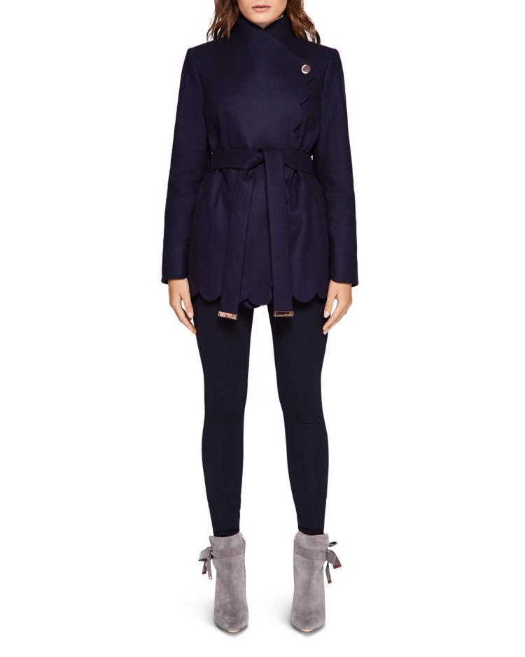 商品Ted Baker London|Aastar Scallop Edge Short Wrap Coat,价格¥2428,第3张图片详细描述