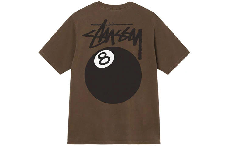 商品[国内直发] STUSSY|SS22 Ball Pigment Dyed Tee 黑8球印花休闲短袖T恤 男款,价格¥1432,第4张图片详细描述