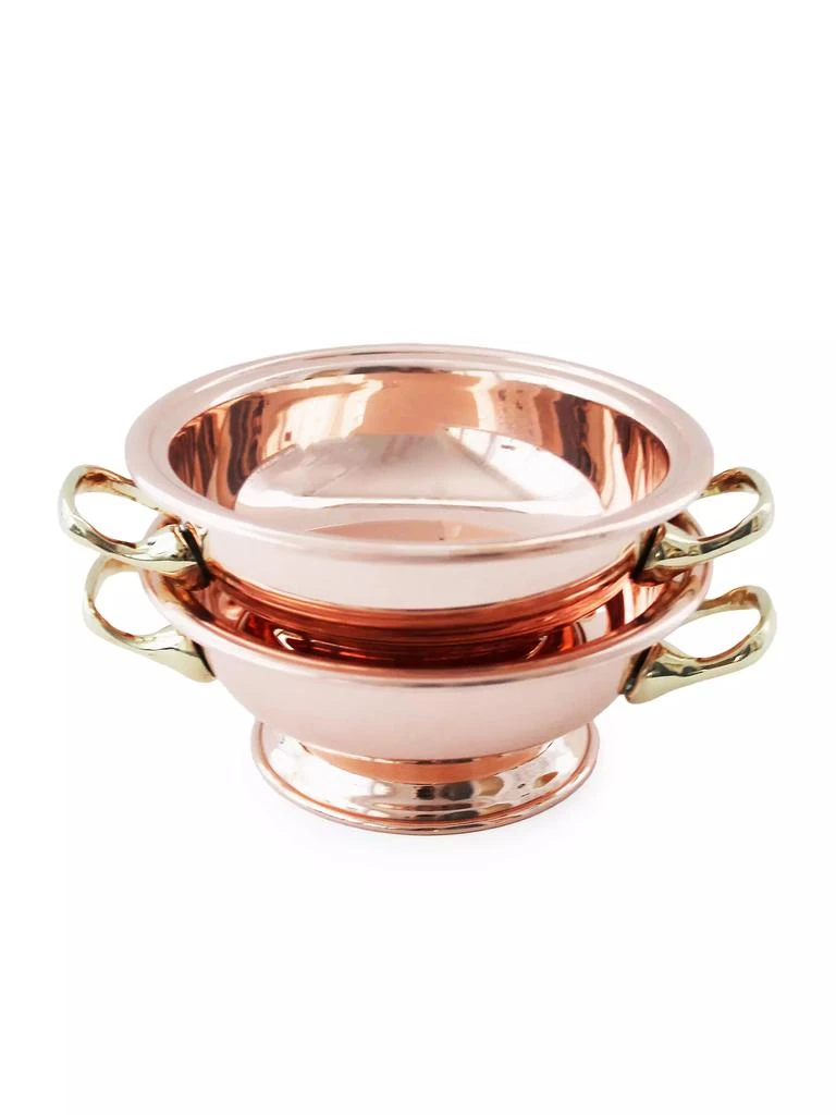 商品Coppermill Kitchen|Vintage-Inspired Copper &amp; Brass 2-Piece Bowl Set,价格¥1114,第4张图片详细描述
