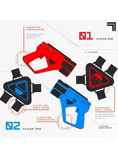 商品Sharper Image|Sharper Image Two-Player Laser Tag Gun Blaster & Vest Armor Set,价格¥522,第5张图片详细描述