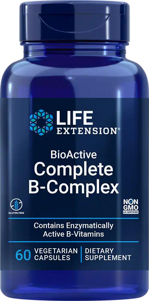 Life Extension BioActive Complete B-Complex (60 Vegetarian Capsules)商品第1张图片规格展示