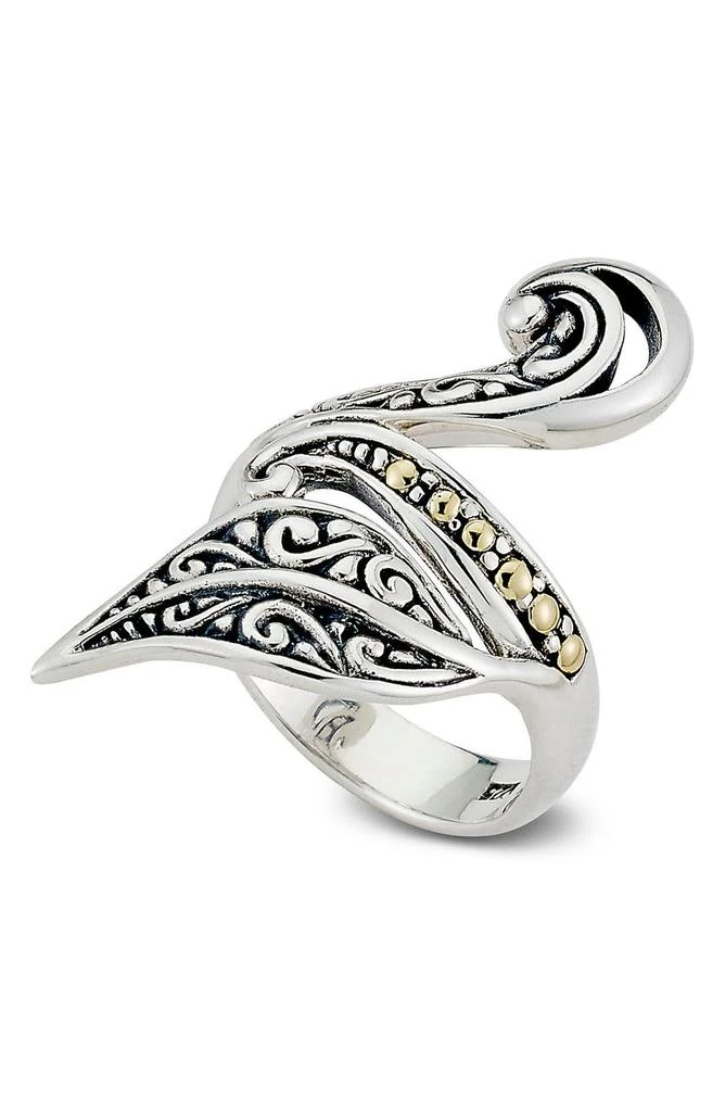 商品SAMUEL B.|18K Yellow Gold & Sterling Silver Filigree Leaf Bypass Ring,价格¥738,第1张图片