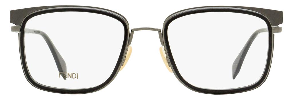 Fendi Men's Rectangular Eyeglasses FFM0064 807 Black/Gunmetal 54mm商品第2张图片规格展示