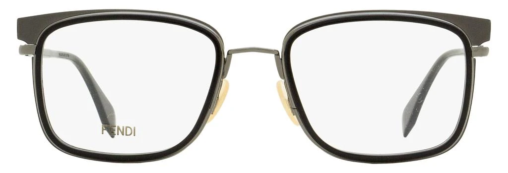 商品Fendi|Fendi Men's Rectangular Eyeglasses FFM0064 807 Black/Gunmetal 54mm,价格¥796,第2张图片详细描述