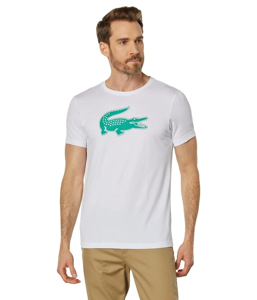 商品Lacoste|Short Sleeve Solid Color Crocodile Logo Tee,价格¥369,第1张图片