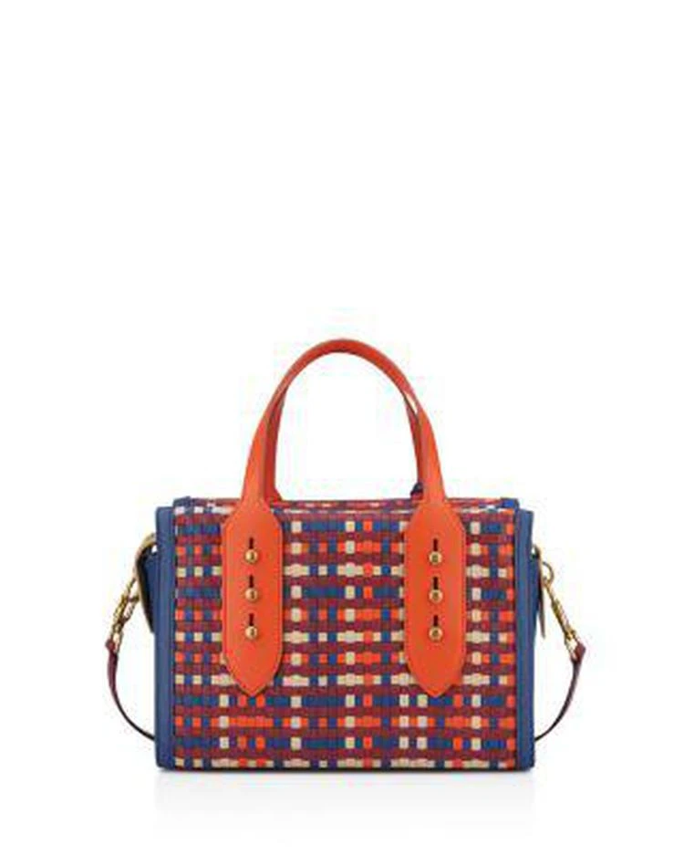 商品Anne Klein|Collar Pin Woven Leather Satchel,价格¥2084,第2张图片详细描述