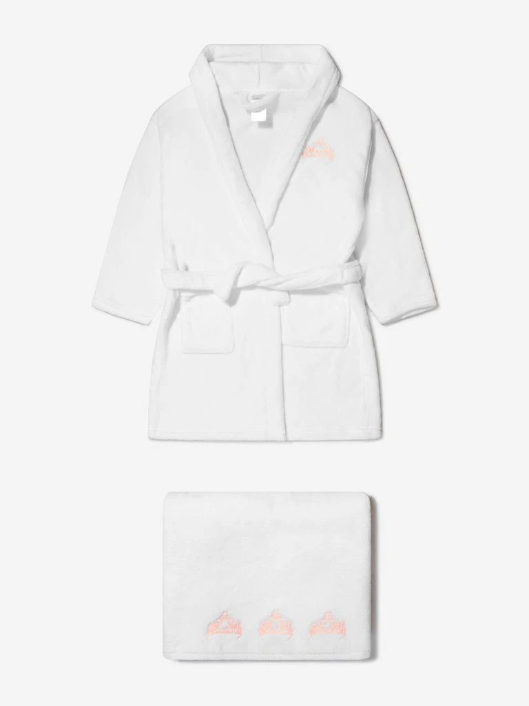 商品Cotton and Company|Cotton and Company Girls Cotton Crown Bathrobe And Towel Set,价格¥700,第1张图片