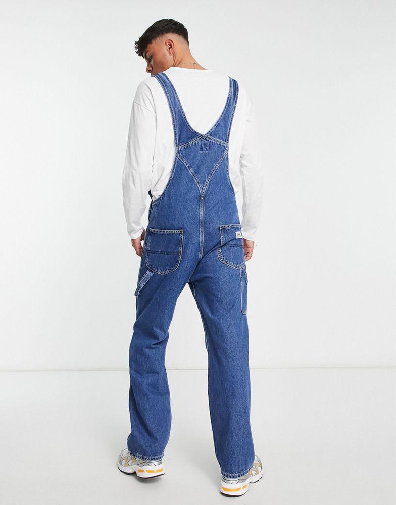 Lee relaxed fit dungaree jeans in mid wash商品第2张图片规格展示