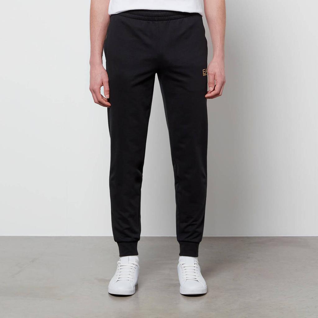 EA7 Men's Core Identity French Terry Joggers - Black/Gold商品第1张图片规格展示