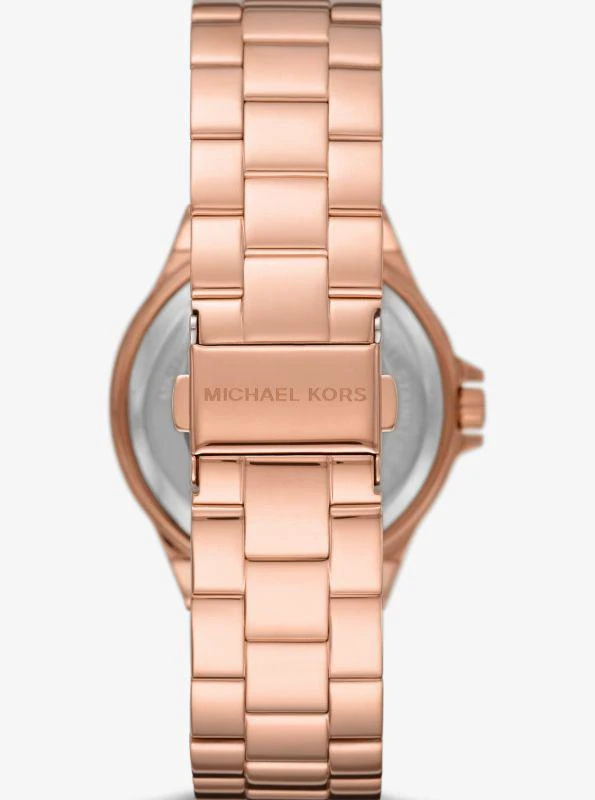 商品Michael Kors|Lennox Pavé Logo Rose Gold-Tone Watch,价格¥2213,第2张图片详细描述